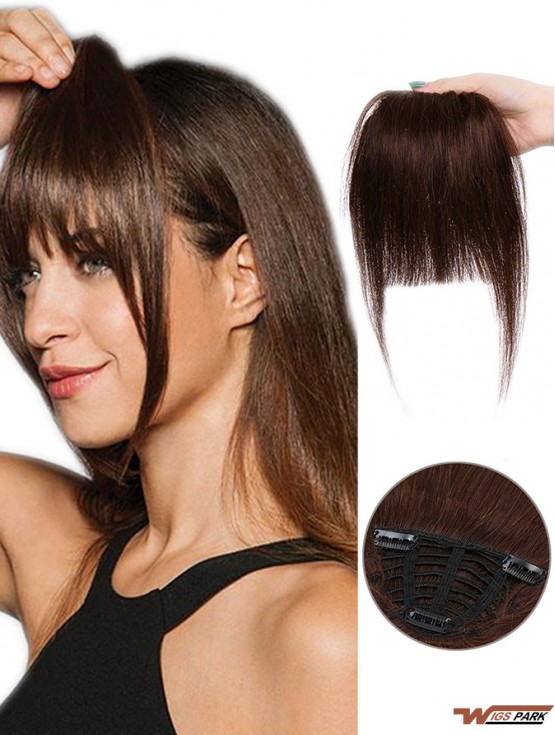 Clip in Fringe Thick Bangs Human Hair Piece