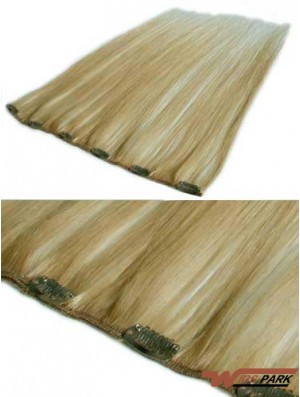 Sassy Blonde Straight Remy Real Hair Clip In Hair Extensions