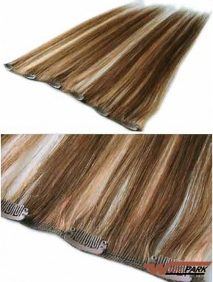 Good Brown Straight Remy Real Hair Clip In Hair Extensions