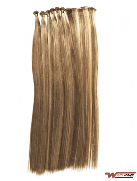 Straight Remy Real Hair Blonde Trendy Weft Extensions