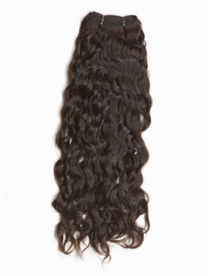 Curly Remy Real Hair Brown New Weft Extensions