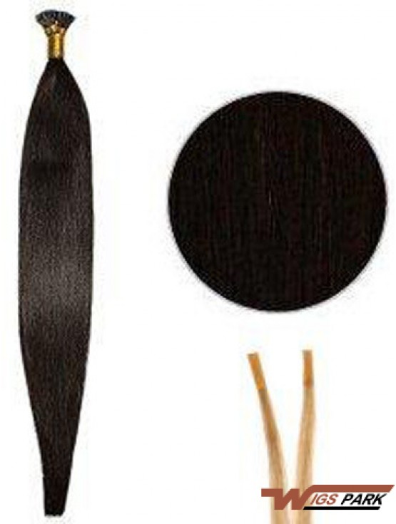 Black Straight Stick/I Tip Hair Extensions