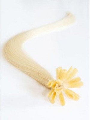 Blonde Straight Fashionable Nail/U Tip Hair Extensions