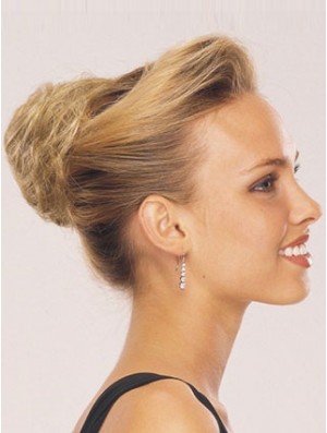 Blonde Red Wraparound Ponytail