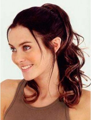 Trendy Wavy Auburn Ponytails