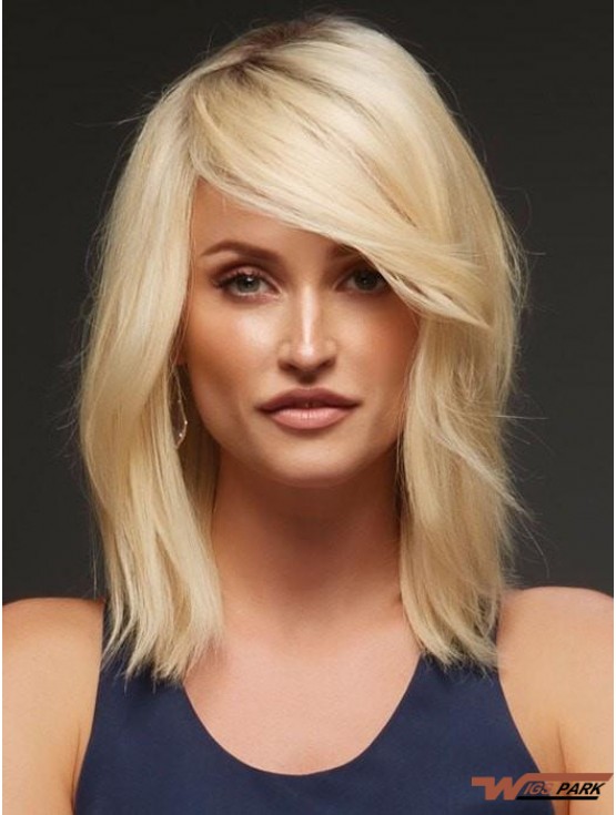 Blonde Layered Wavy 14 inch Buy Real Hair Wigs