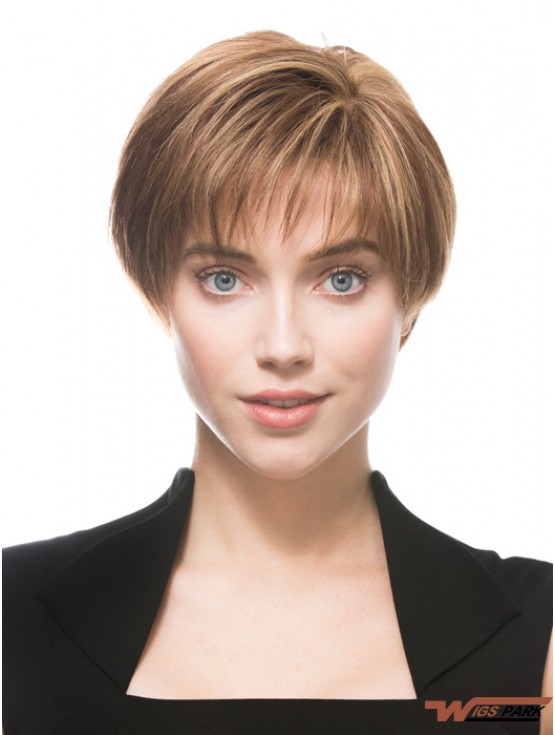 Monofilament Real 100% Hand Tied Boycuts Short Length Straight Style