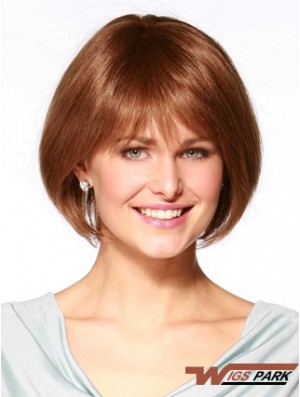 Real Hair Bob Wig Remy Real Bobs Cuts Straight Style Chin Length