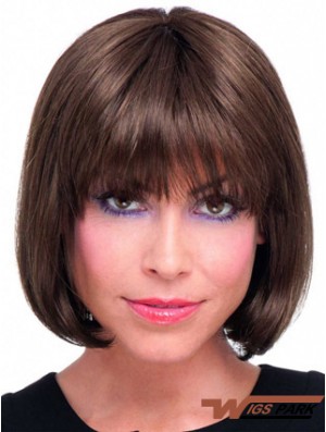 Remy Real Bobs Chin Length Straight Lace Front Real Hair Bob Wigs