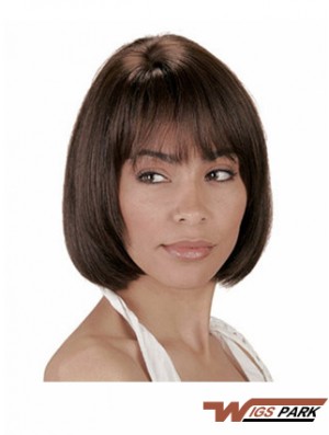 Real Hair Bobs Bobs Cut Straight Style Chin Length