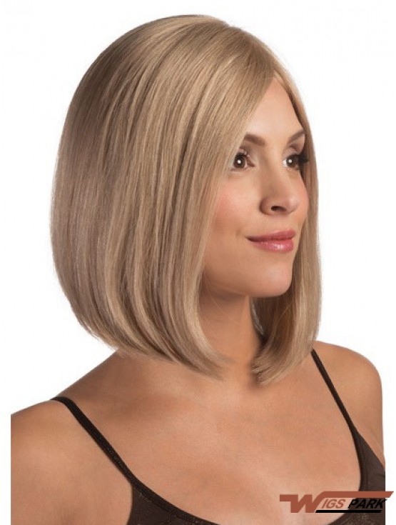 Lace Front Chin Length Straight Blonde Fashionable Bob Wigs