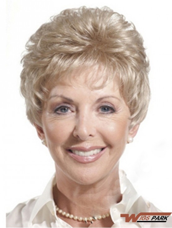 Real Hair Wigs For Older Women Cropped Length Auburn Color Classic Cuts