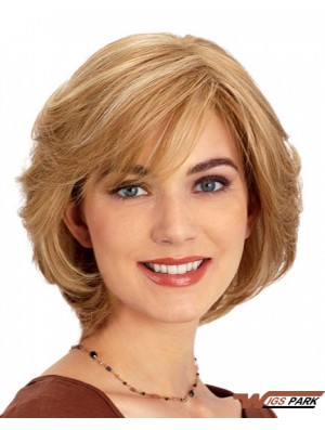 10 inch Blonde Chin Length Layered Wavy Sassy Lace Wigs