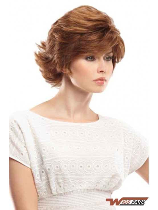 Bobs Short Auburn Wavy Soft Petite Wigs