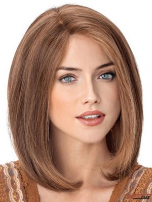 Great 12 inch Auburn Shoulder Length Without Bangs Straight Lace Wigs