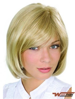 Chin Length Blonde High Quality 10 inch Wavy Bob Wigs