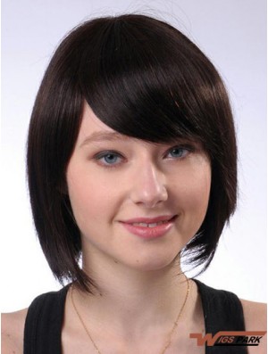 Bobs Best Straight Brown Chin Length Real Hair Wigs