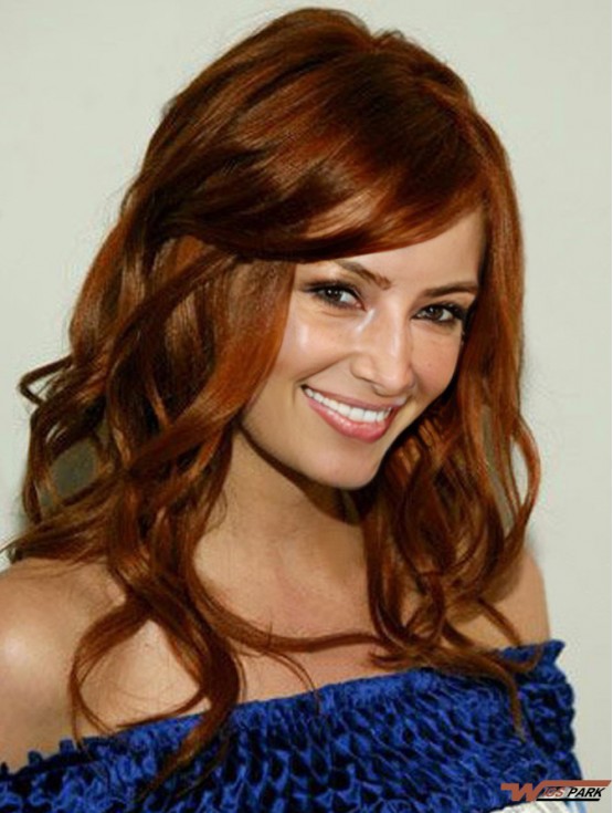 Lace Front Wavy Without Bangs Shoulder Length 18 inch Natural Real Hair Lydia Hearst Wigs