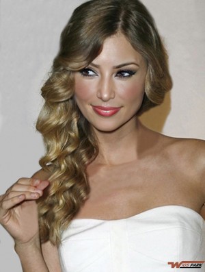 100% Hand-tied Without Bangs Wavy Long Brown Popular  Wigs