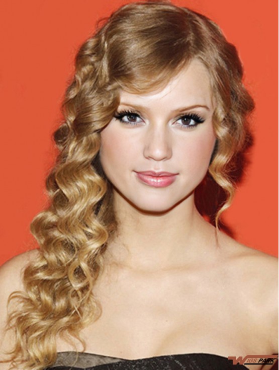 Lace Front Without Bangs Wavy Long Blonde Cheapest  Wigs