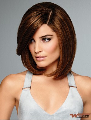 Brown 100% Hand-tied Remy Real Hair 12 inch Bob Style Wigs