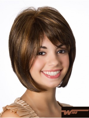 Lace Front Straight 10 inch Brown Bob Hairstyles