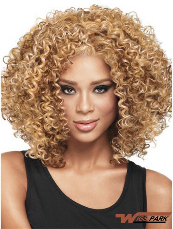 African Hair Style With Capless  Style Blonde Color Shoulder Length