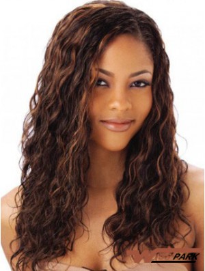 Auburn Color Long Length Wavy Style Without Bangs Real Hair Full Lace Wigs For African American Women 