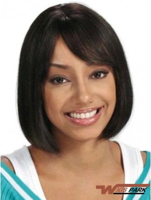 Short Hair Wigs African American Straight Style Chin Length