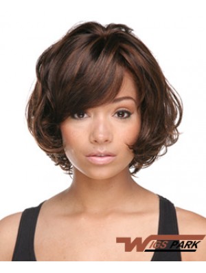 Auburn Chin Length Bobs Capless Synthetic Hair Styles For Black Woman