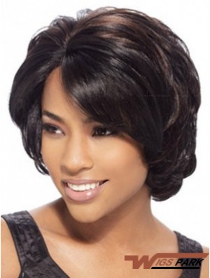 Wavy Layered Chin Length Brown Trendy Lace Front Wigs