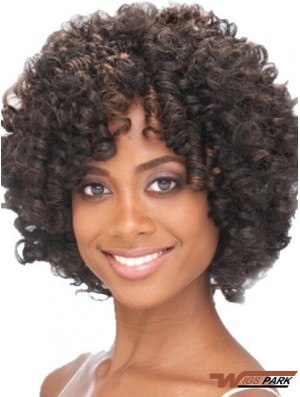 Chin Length Capless Layered  Synthetic Black Woman's Wigs