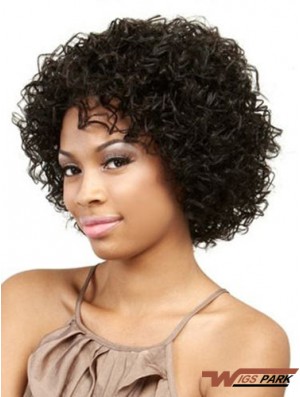 Chin Length Black  Without Bangs Online African American Wigs