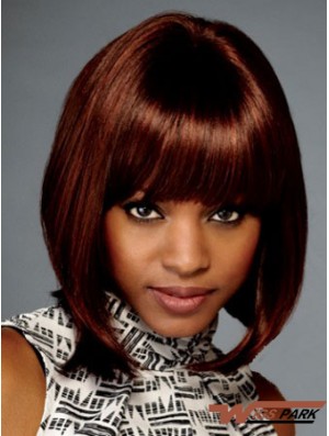 Lace Front Chin Length Straight Auburn Cheap Bob Wigs