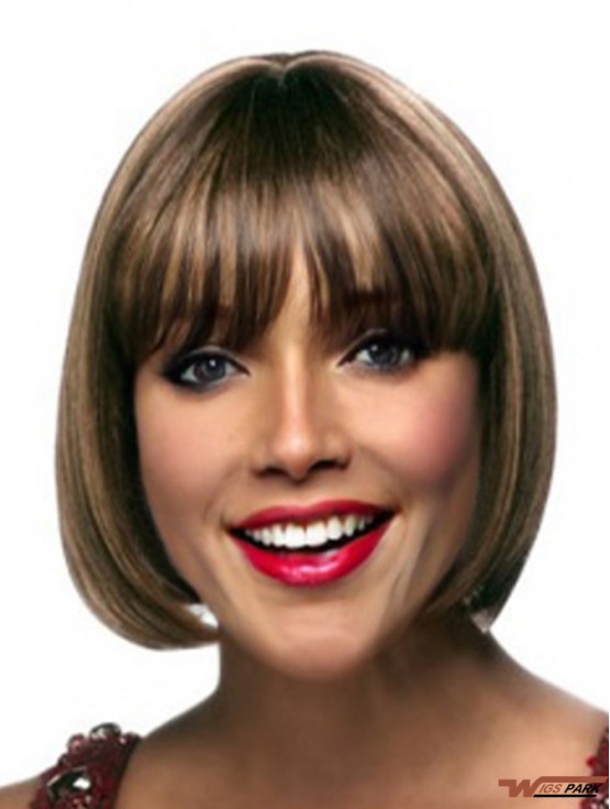 Short Blonde Straight Bobs Designed African American Wigs