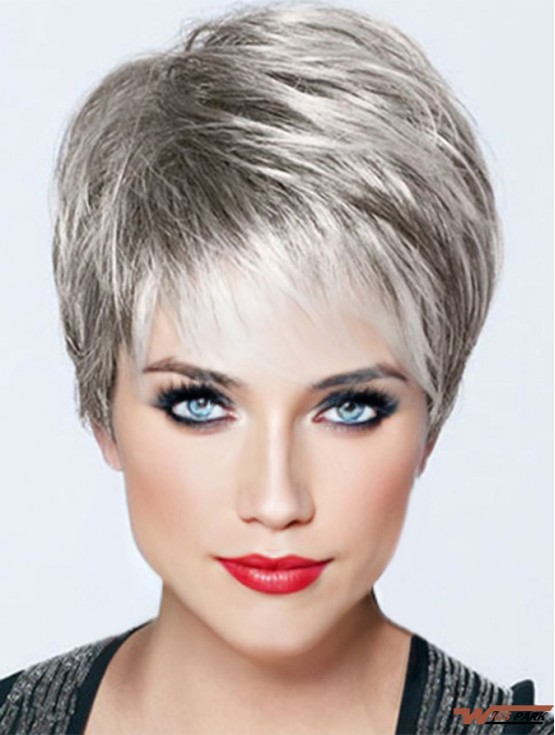 Short Wigs For Lady With Capless Straight Style Cropped Length