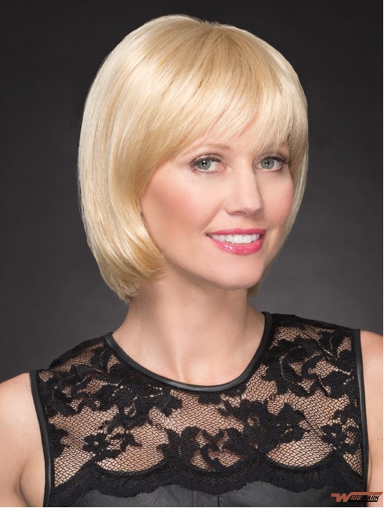 10 inch Chin Length Perfect Blonde Straight Bob Wigs