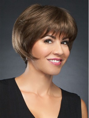 6 inch Cropped Incredible Brown Straight Bob Wigs