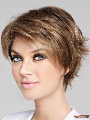 Blonde 8 inch Boycuts Short New Monofilament Wigs