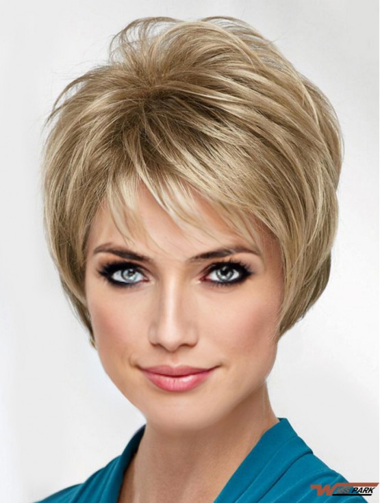 Blonde 8 inch Boycuts Fabulous Capless Synthetic Wigs