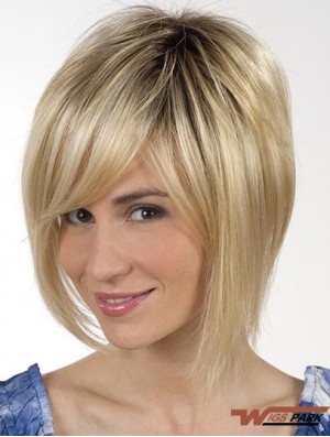 Chin Length Blonde Great 8 inch Straight Bob Wigs