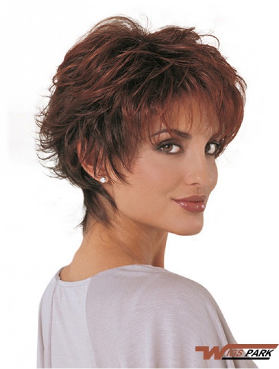 Synthetic Fashion Wigs Classic Cut Short Length Auburn Color