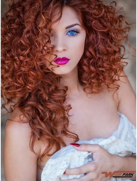 16 inch Long Curly Cropped Synthetic Lace Wig UK