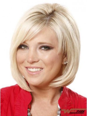 Lace Front Chin Length Straight Blonde Online Bob Wigs