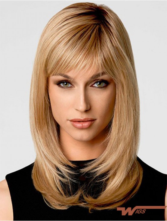 Heat Friendly Synthetic Wigs With Capless Blonde Color Wavy Style