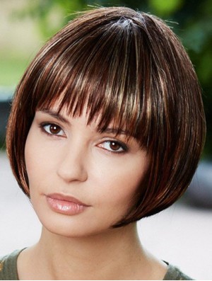 Best Synthetic Wigs For Women With Straight Hair Style Brown Color