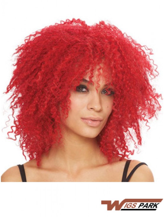  With Bangs Shoulder Length Red Style Lace Front Wigs