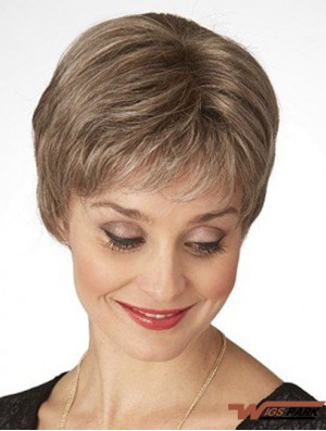 Good Brown Short Straight Classic Lace Front Wigs