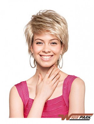 Short Boycuts Straight Blonde Amazing Synthetic Wigs