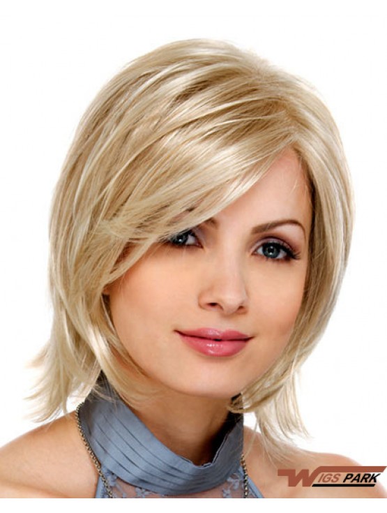 Blonde Synthetic Lace Front Wigs Bobs Hair Cuts Chin Length